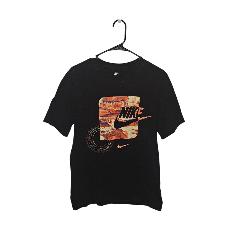 Nike Swoosh Tee Shirt-Mens-Small-Black‎